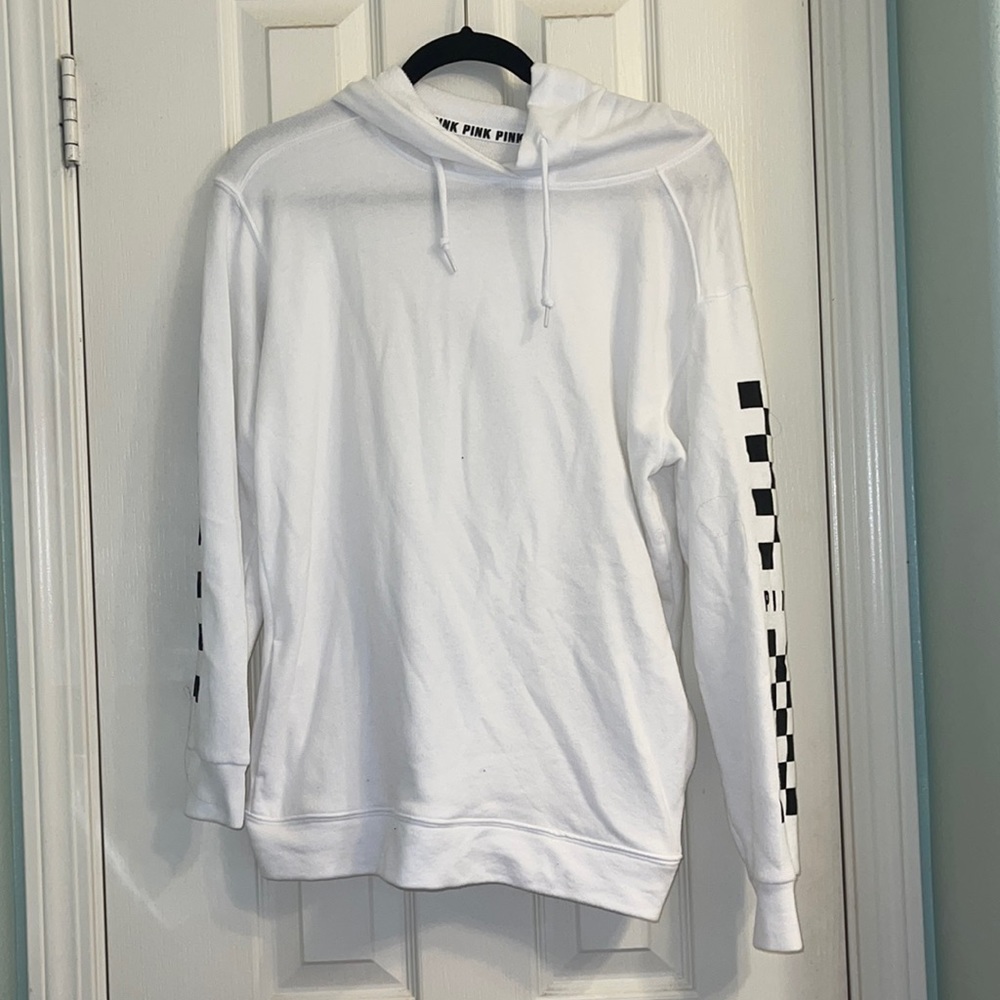 white Pink hoodie